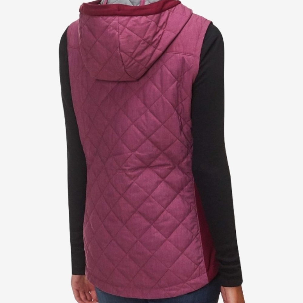 Propel Women's Quilted Vest - Rich Plum Size L - Picture 2 of 4